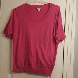 Pink Slub Sweater - J. Crew